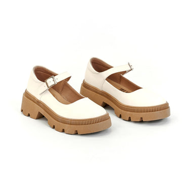 Zapatos bailarina Crema