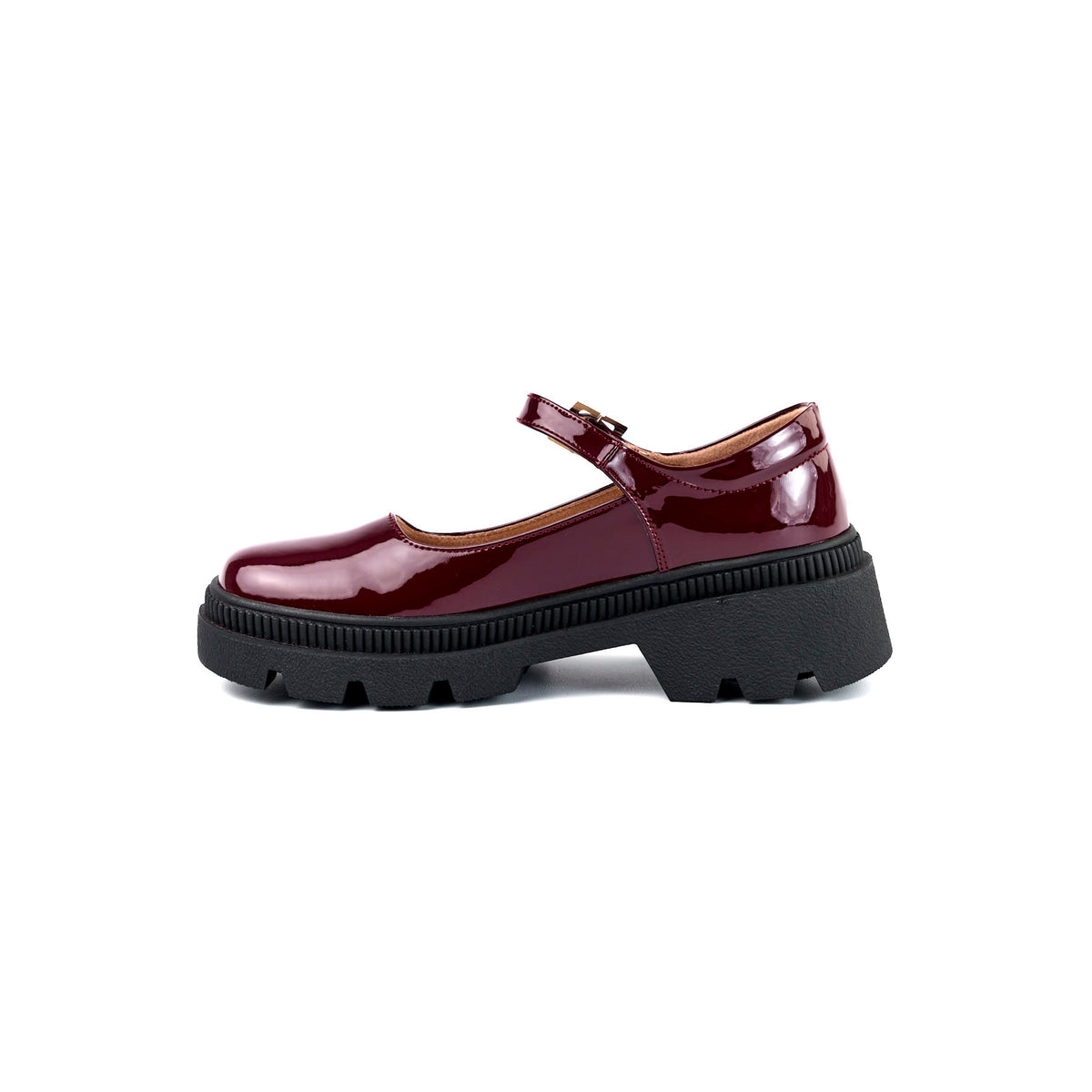 Zapato bailarina vino charol