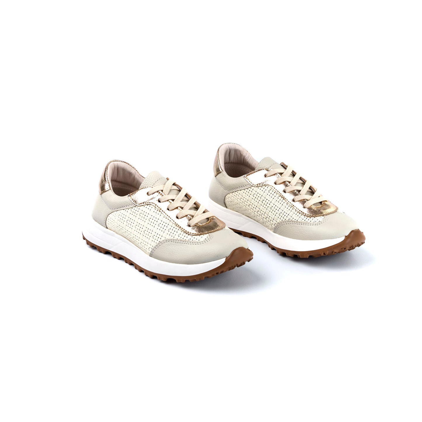 Tenis Susan Beige en cuero