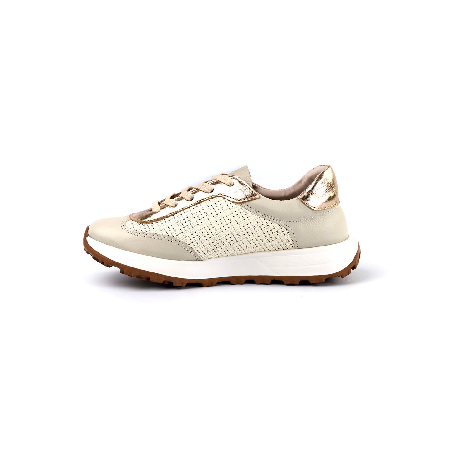 Tenis Susan Beige en cuero