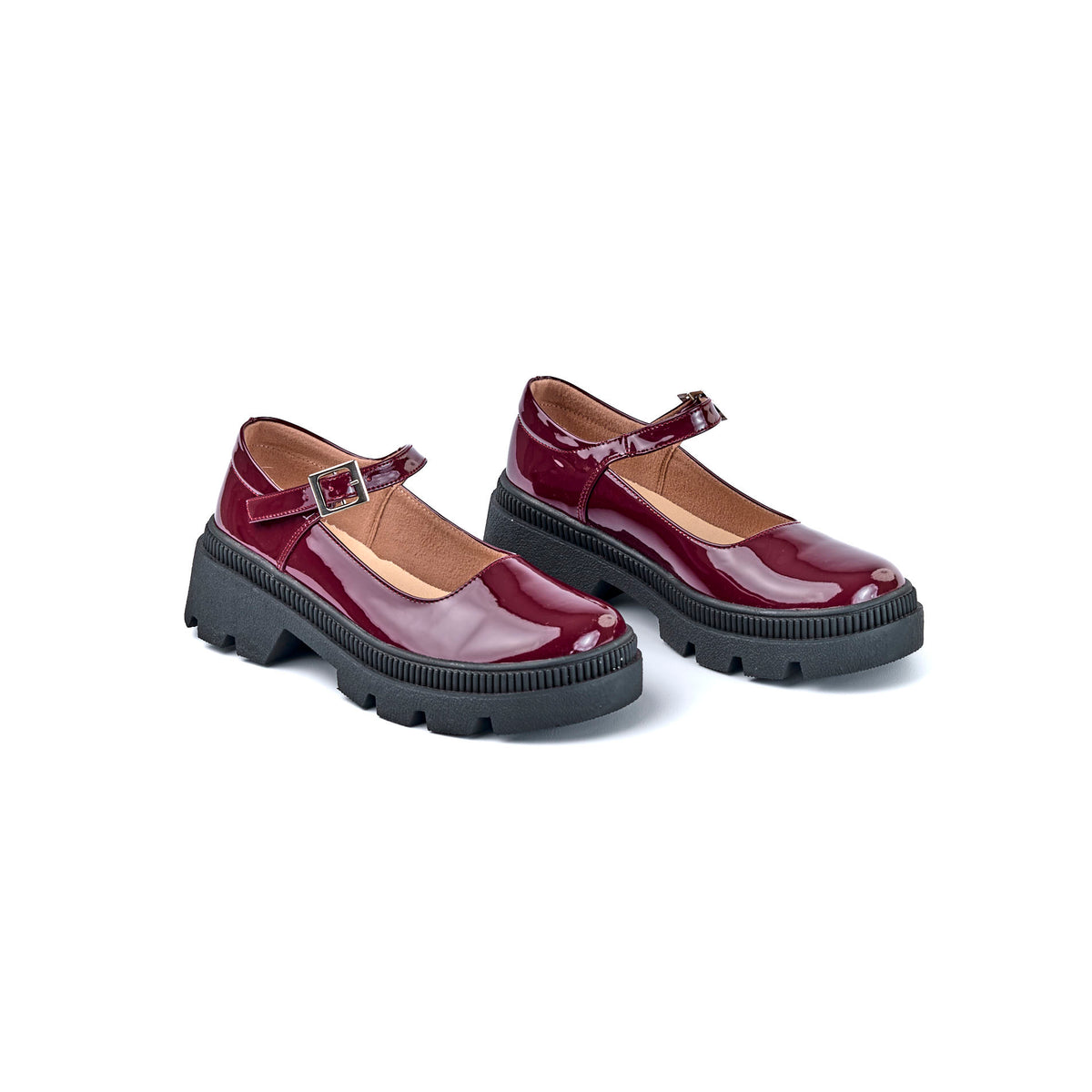 Zapato bailarina vino charol